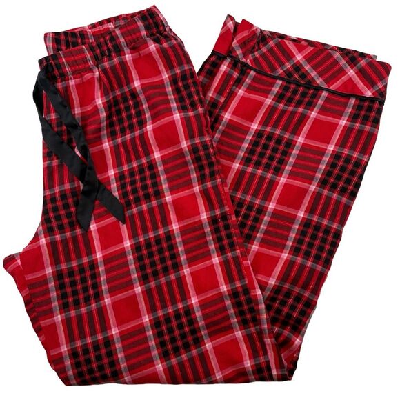 Victoria’s Secret Red Plaid Flannel Pajama Pants S Regular - Picture 1 of 8